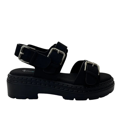 Triple Buckle Platform Sandal