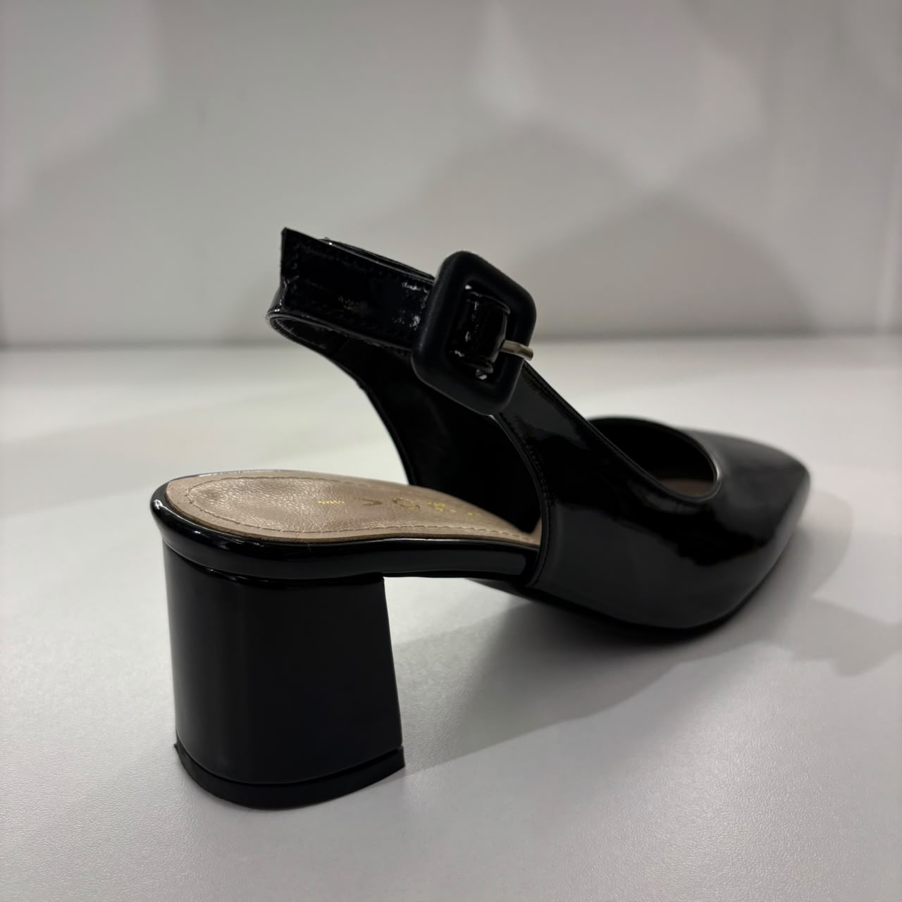 Patent Slingback Pump