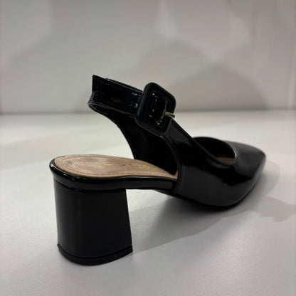 Patent Slingback Pump