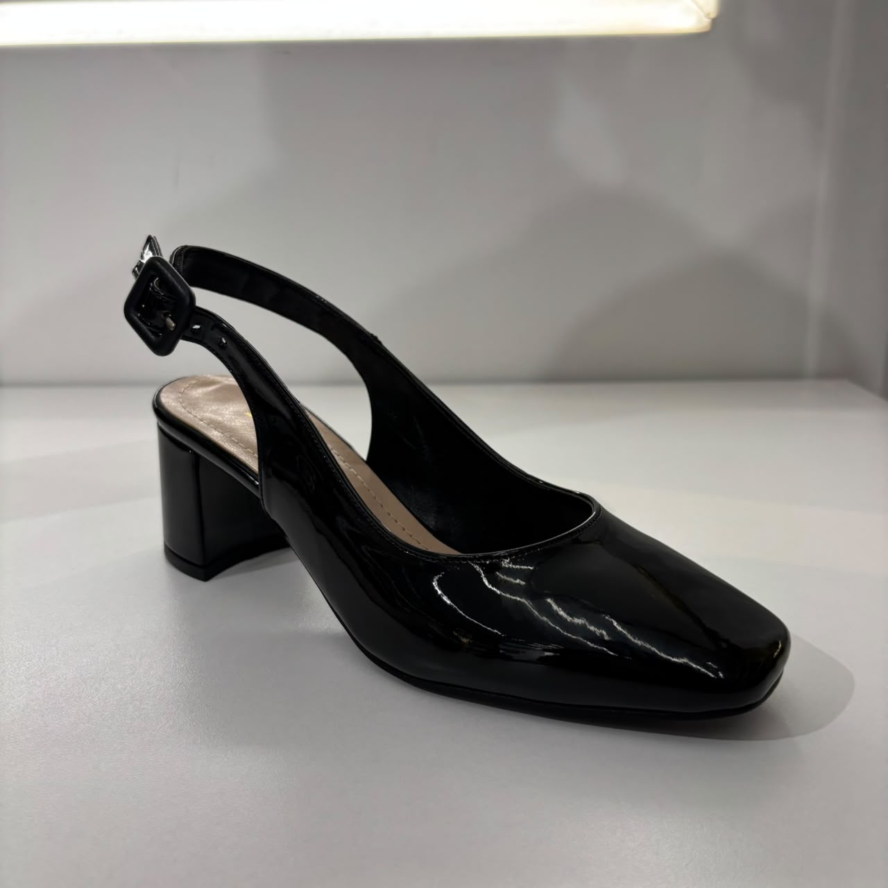 Patent Slingback Pump