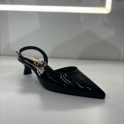 Patent Slingback Pointed Heel