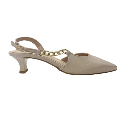 Patent Slingback Pointed Heel
