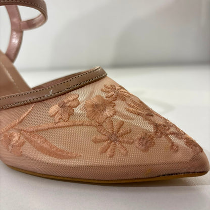 Elegant Lace Slingback Heels