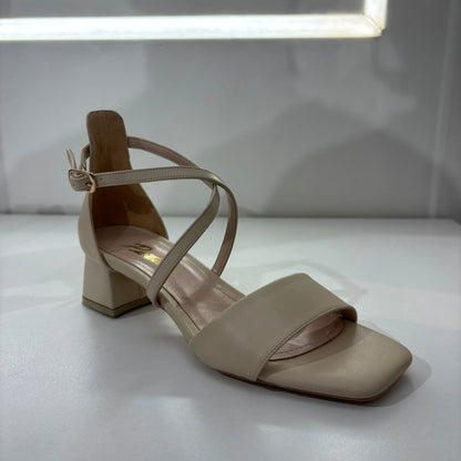 Patent Block Heel Strappy