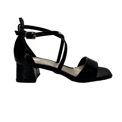 Patent Block Heel Strappy