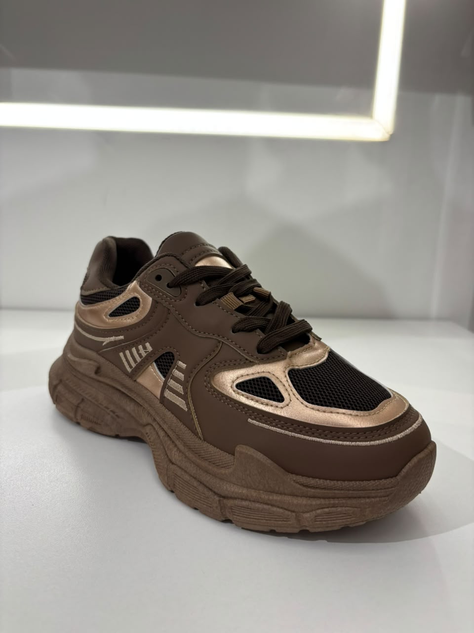 Mocha Stride Chunky Sneaker