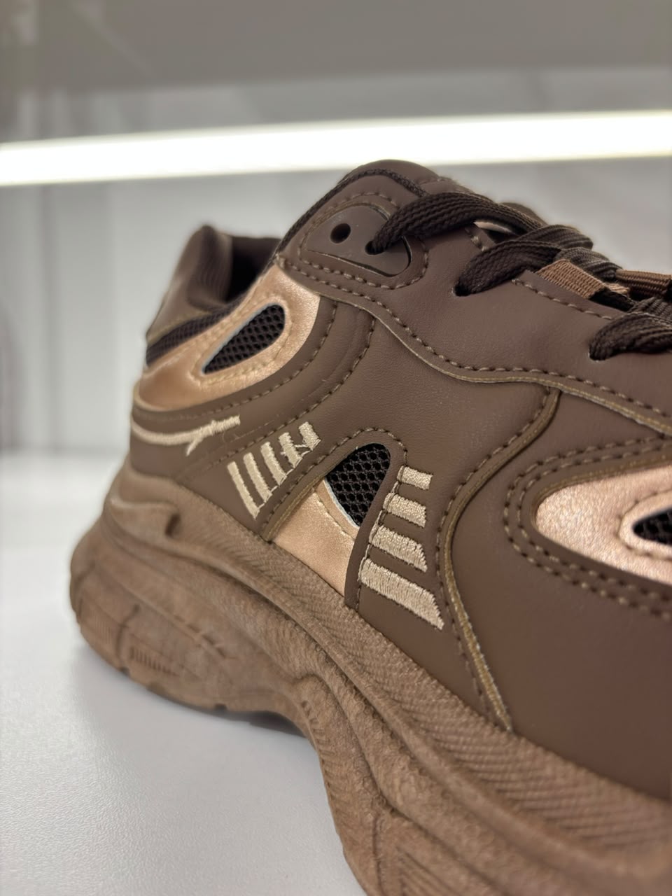Mocha Stride Chunky Sneaker