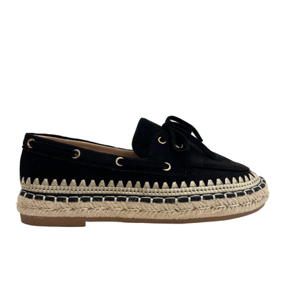 Suede Lace Espadrille Loafers