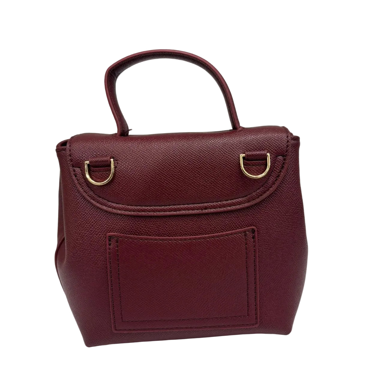 Structured Top-Handle Handbag with Adjustable Shoulder Strap