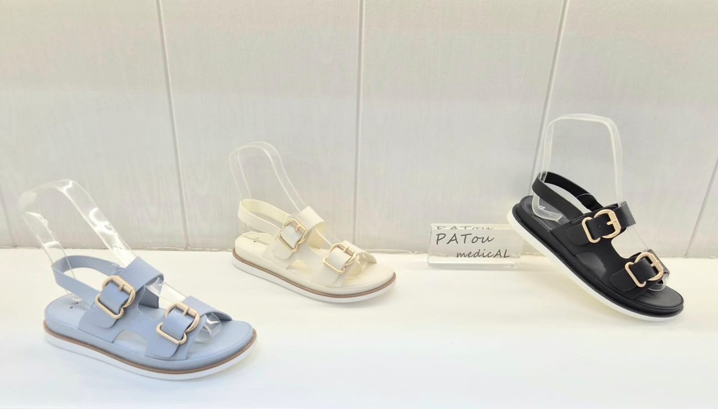 Double Buckle Comfort Sandal