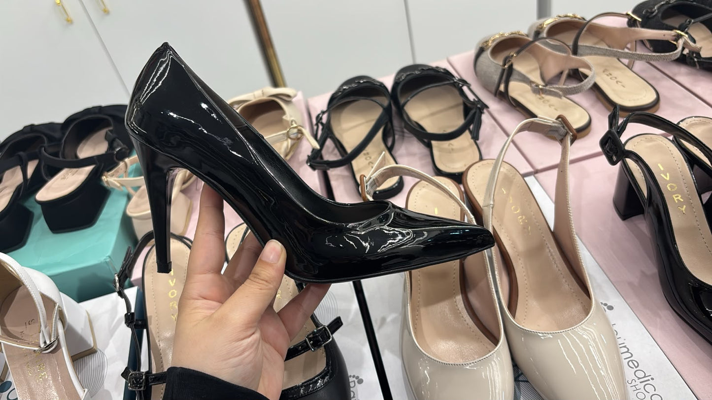 Classic Patent Stiletto Pumps