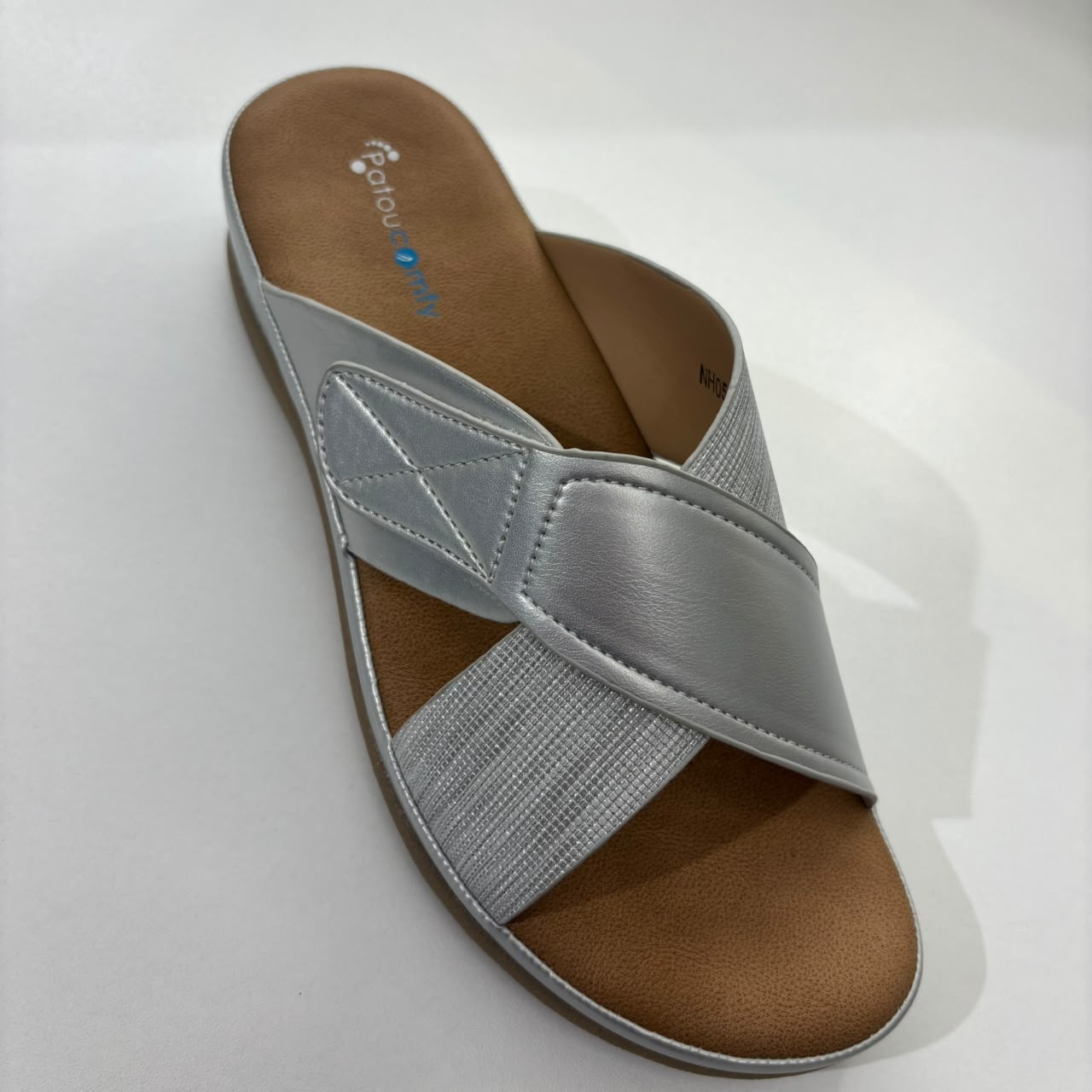 The Stitched Crisscross Comfort Slide
