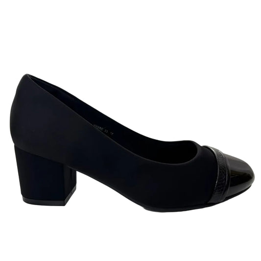 Classic Cap-Toe Block Heel Pumps
